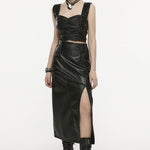 Blade Runaway - Punk High Waisted PU Skirt - PunkRave