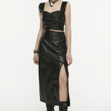 Blade Runaway - Punk High Waisted PU Skirt - PunkRave