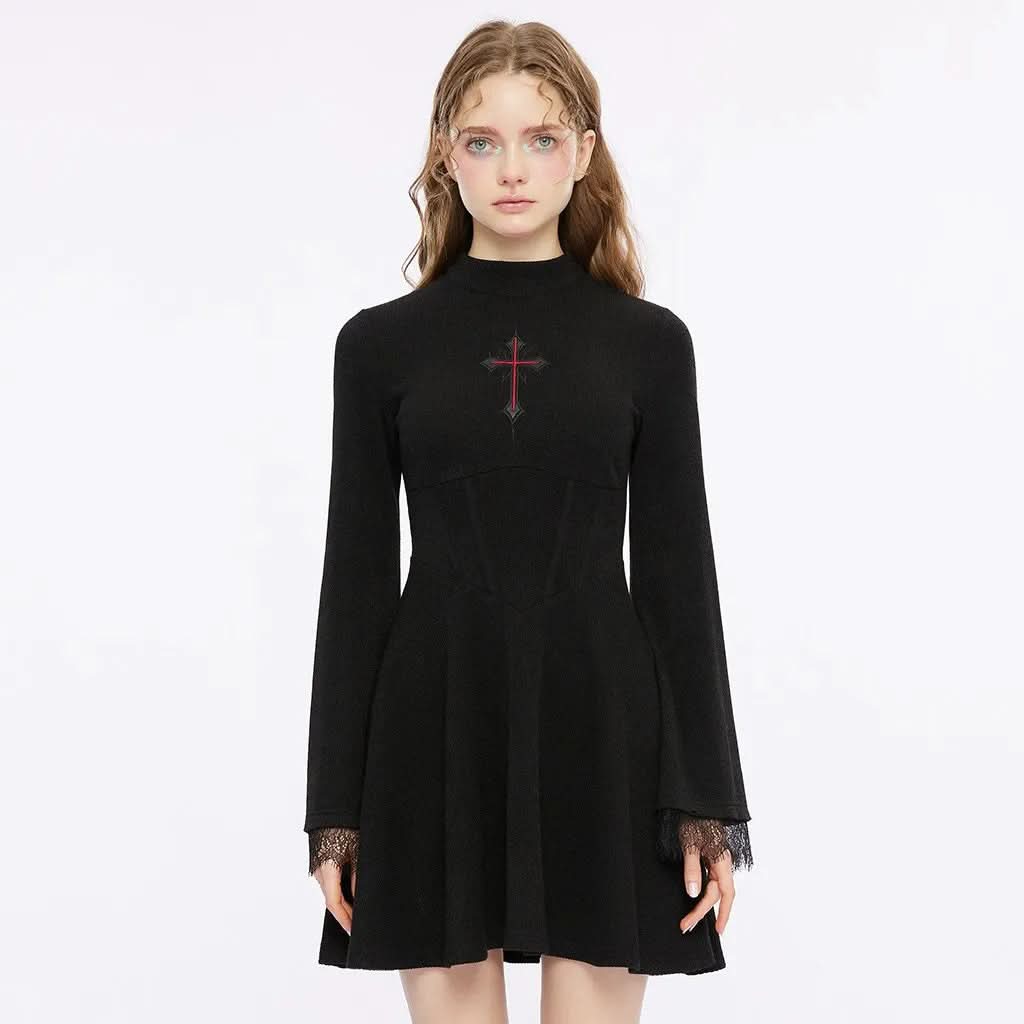 Darkly Ever After - Gothic Minimalistic Dress - PunkRave