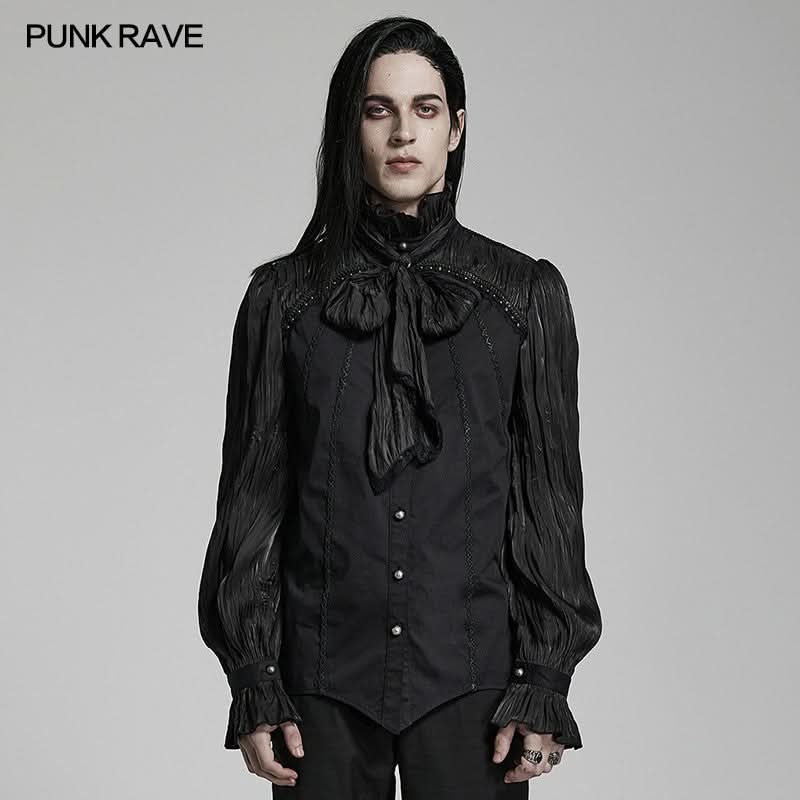 Ethereal Nightfall - Gothic Dress Shirt - PunkRave