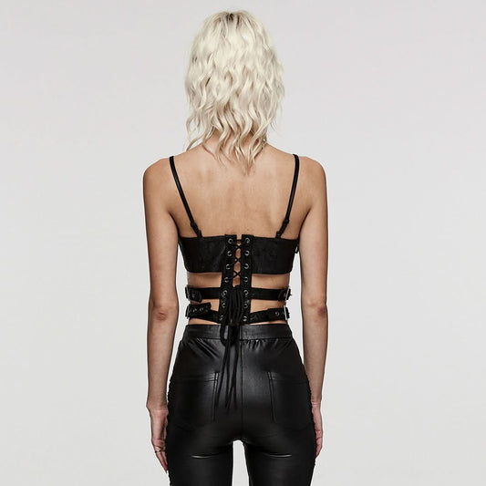 Urban Anarchy - Punk PU Crop Top - PunkRave