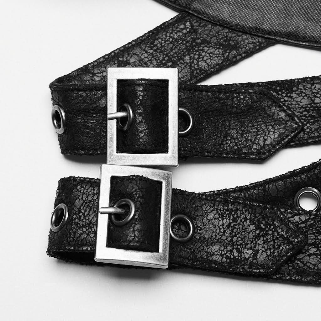 Urban Anarchy - Punk PU Crop Top - PunkRave