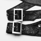 Urban Anarchy - Punk PU Crop Top - PunkRave