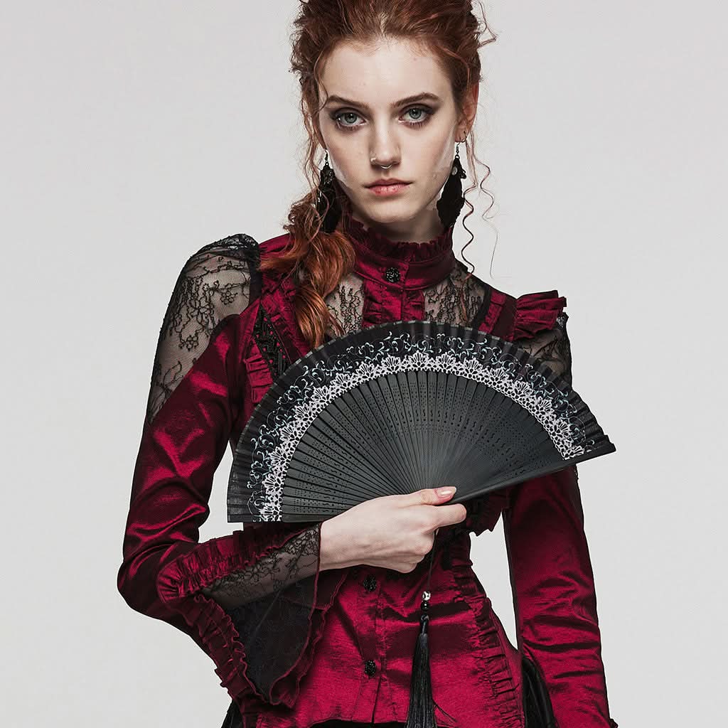 Dark Enchantment - Gothic Printed Hand Fan - PunkRave