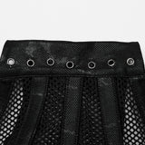 No Rules Revival - Punk PU and Mesh Corset - PunkRave
