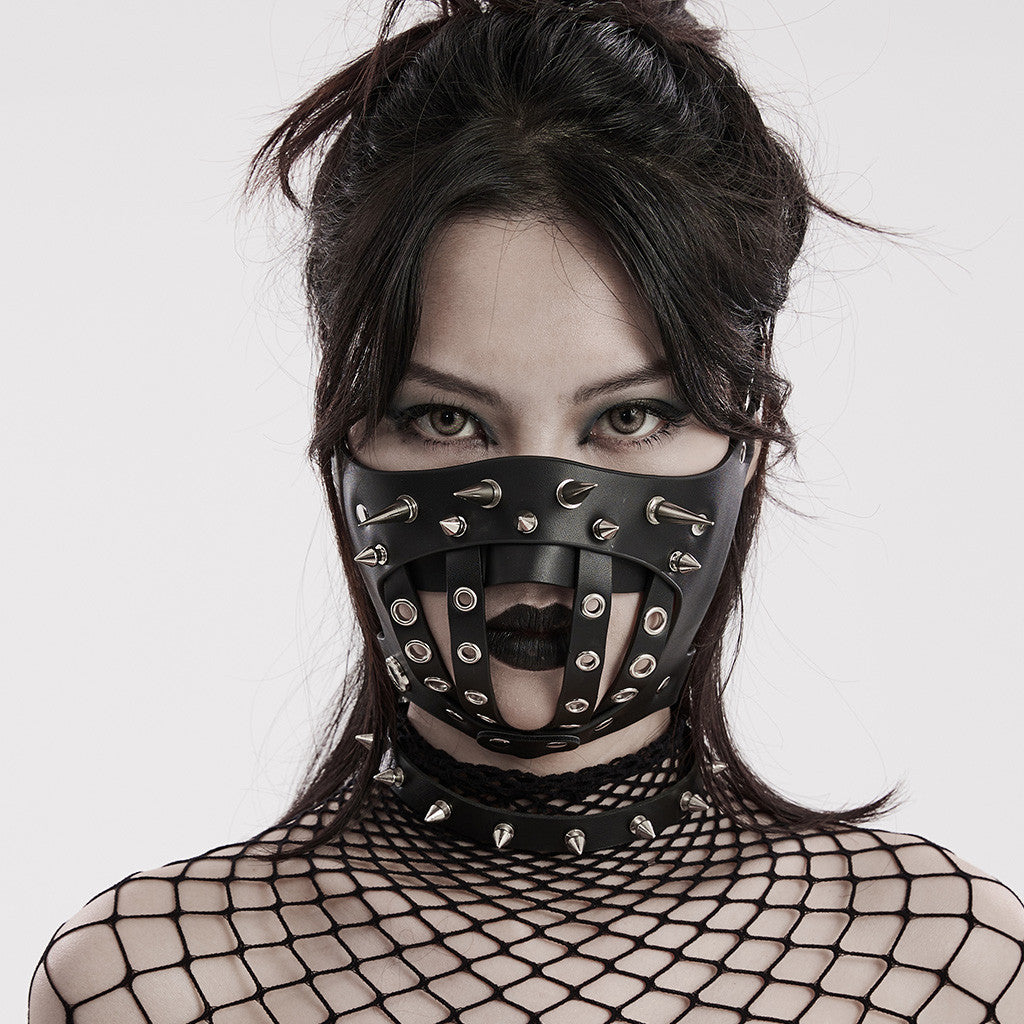 Riot in Rivets - Punk PU Mask with Spikes