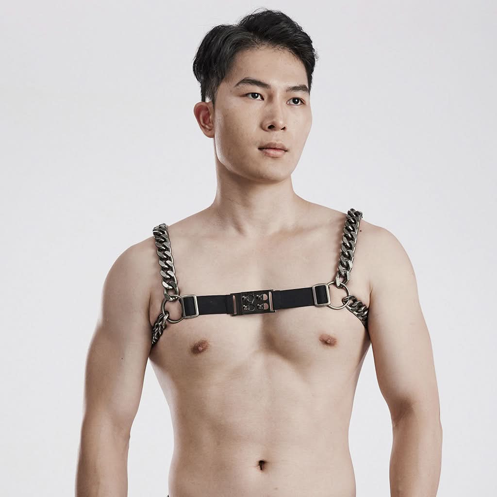 Chains and Leather - Punk Chain Harness - PunkRave