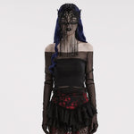 Galaxy Gossamer - Gothic Venetian Mask with Tassels - PunkRave