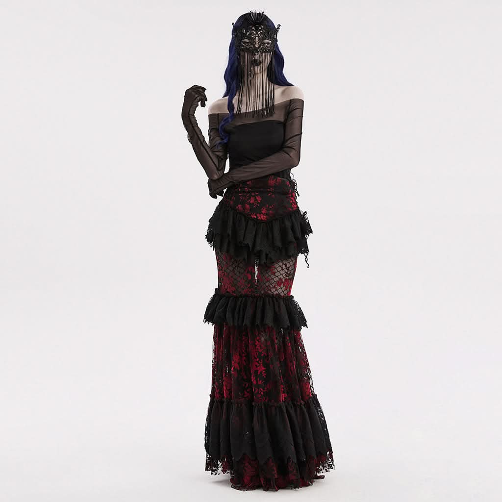 Galaxy Gossamer - Gothic Venetian Mask with Tassels - PunkRave