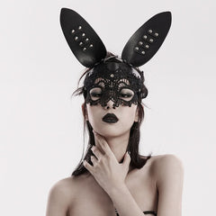 Vinyl Vamp - Gothic Mask with Bunny Ears - PunkRave