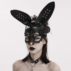 Vinyl Vamp - Gothic Mask with Bunny Ears - PunkRave