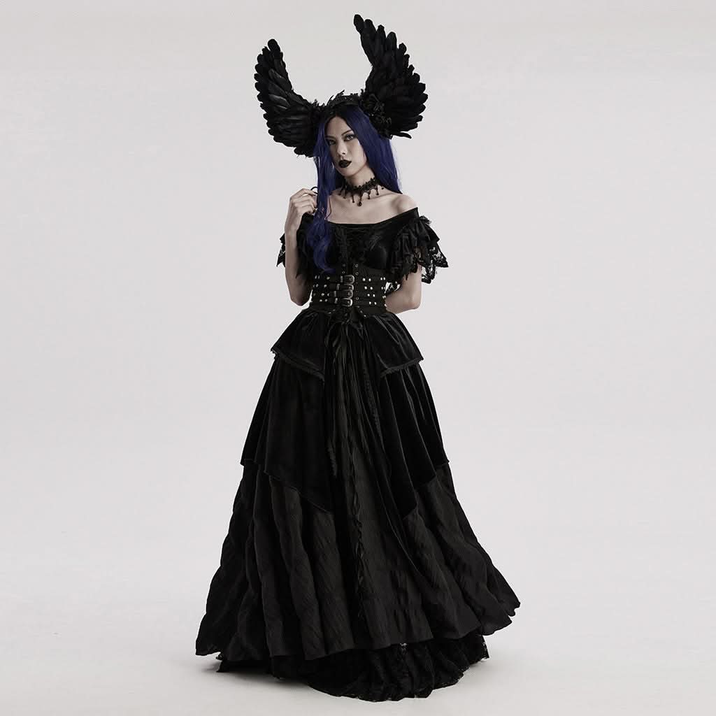 Ebon Labyrinth - Gothic Headpiece with Wings - PunkRave