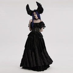 Ebon Labyrinth - Gothic Headpiece with Wings - PunkRave