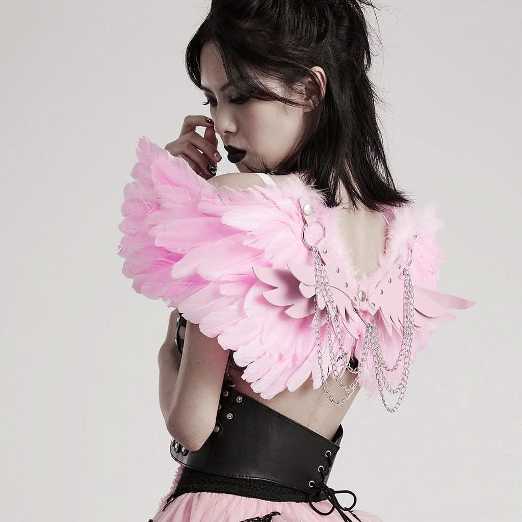 Sinister Whispers - Gothic Harness with Wings - PunkRave