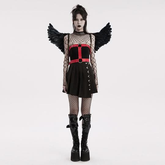 Sinister Whispers - Gothic Harness with Wings - PunkRave
