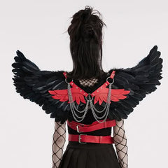 Sinister Whispers - Gothic Harness with Wings - PunkRave