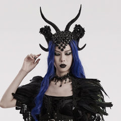Inferno - Gothic Headpiece with Horns - PunkRave
