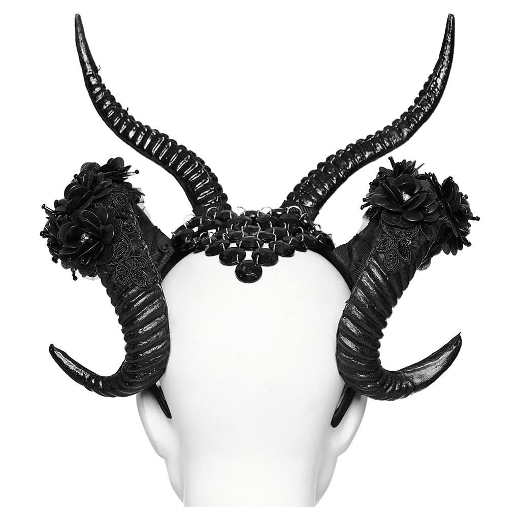 Inferno - Gothic Headpiece with Horns - PunkRave