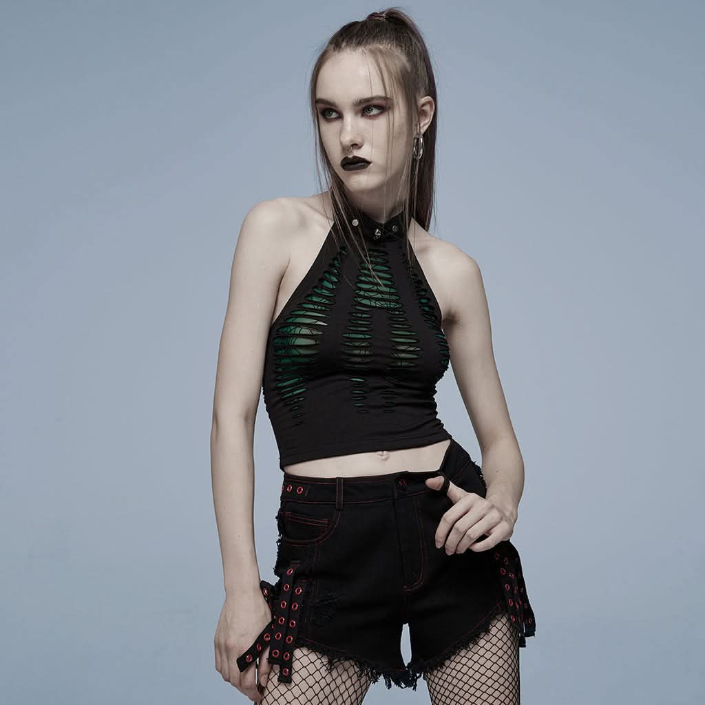 Bathory - Punk Halterneck Top - PunkRave