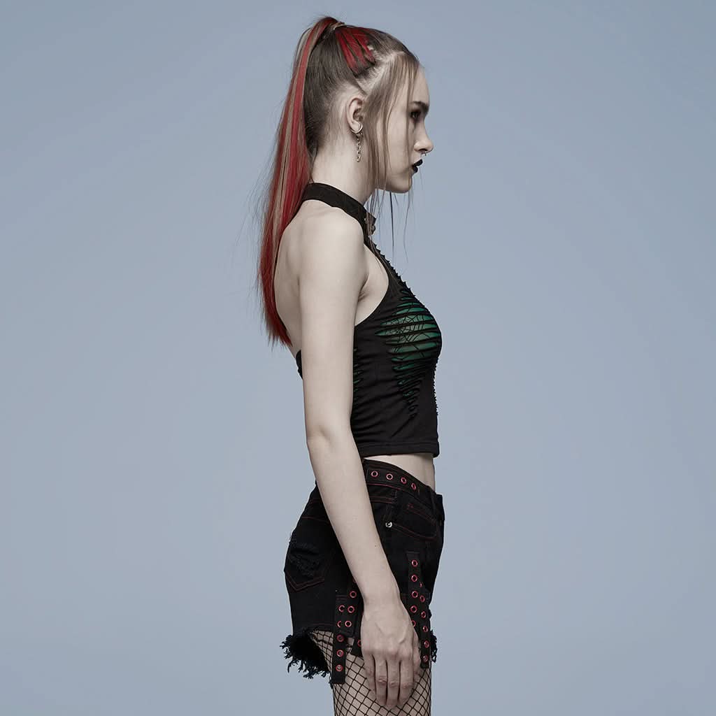 Bathory - Punk Halterneck Top - PunkRave