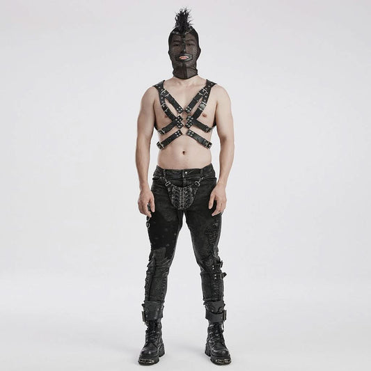 Hardcore Haven - Punk Mesh Mask With Mohawk - PunkRave