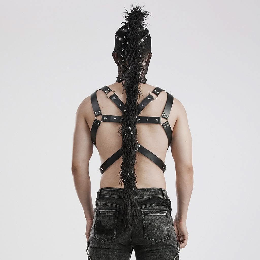 Hardcore Haven - Punk Mesh Mask With Mohawk - PunkRave
