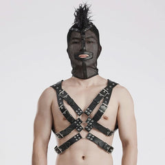 Hardcore Haven - Punk Mesh Mask With Mohawk - PunkRave
