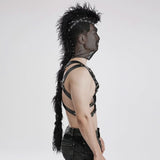 Hardcore Haven - Punk Mesh Mask With Mohawk - PunkRave