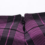 Lunar Plaid Mini Skirt (Nightshade) - PunkRave