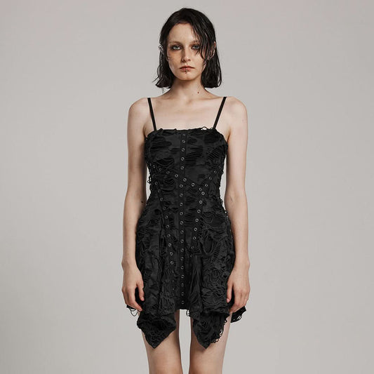 Nyx Distressed Dress (Dark Matter) - PunkRave