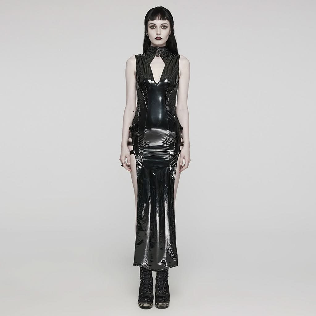 Quasar Vinyl Skirt (Nocturnal) - PunkRave