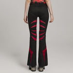 Pariah Flared Trousers (Red) - PunkRave