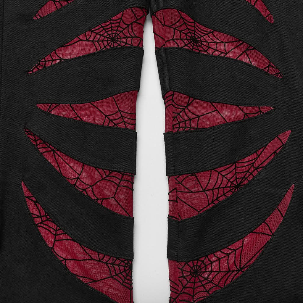Pariah Flared Trousers (Red) - PunkRave