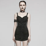 Dystopia Slip Dress (Black) - PunkRave