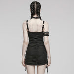 Dystopia Slip Dress (Black) - PunkRave