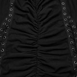 Dystopia Slip Dress (Black) - PunkRave
