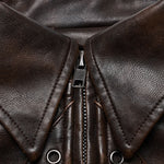 Rowena Cropped Jacket (Brown) - PunkRave