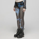 Gothamite Fishnet Stockings (Blue) - PunkRave