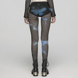 Gothamite Fishnet Stockings (Blue) - PunkRave