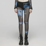 Gothamite Fishnet Stockings (Blue) - PunkRave