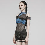 Phoenix Mesh Crop Top (Neptune's Trident) - PunkRave