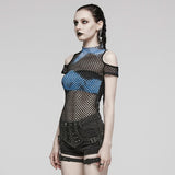 Phoenix Mesh Crop Top (Neptune's Trident) - PunkRave