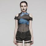 Phoenix Mesh Crop Top (Neptune's Trident) - PunkRave