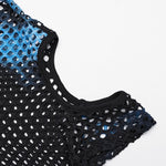 Phoenix Mesh Crop Top (Neptune's Trident) - PunkRave