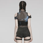 Phoenix Mesh Crop Top (Neptune's Trident) - PunkRave