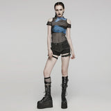 Phoenix Mesh Crop Top (Neptune's Trident) - PunkRave