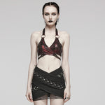 Rogue Raven Halterneck Top (Ruby) - PunkRave