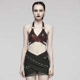 Rogue Raven Halterneck Top (Ruby) - PunkRave