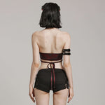 Rogue Raven Halterneck Top (Ruby) - PunkRave
