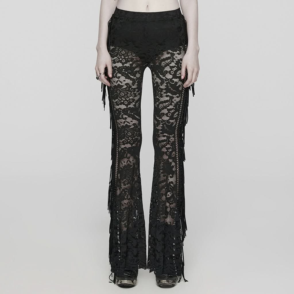 Dorian Flared Leggings (Plague Doctor) - PunkRave